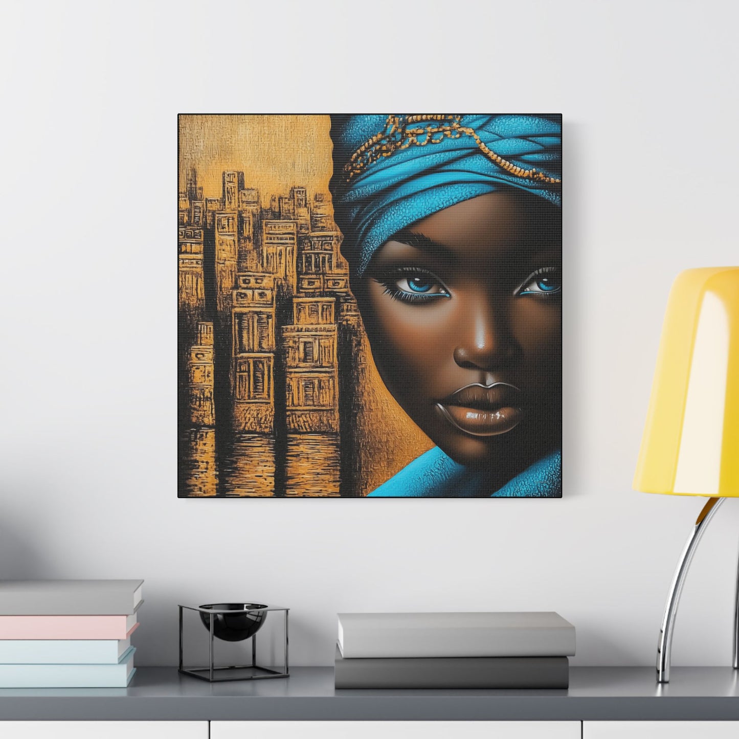 ThurmanatorX Art | Empress of Copper & Cobalt | Aphrochrysalis | Satin Canvas Art Print