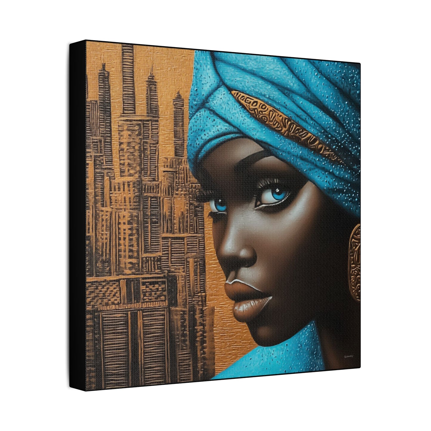 ThurmanatorX Art | Neon Dust & Indigo Flame | Aphrochrysalis | Satin Canvas Art Print