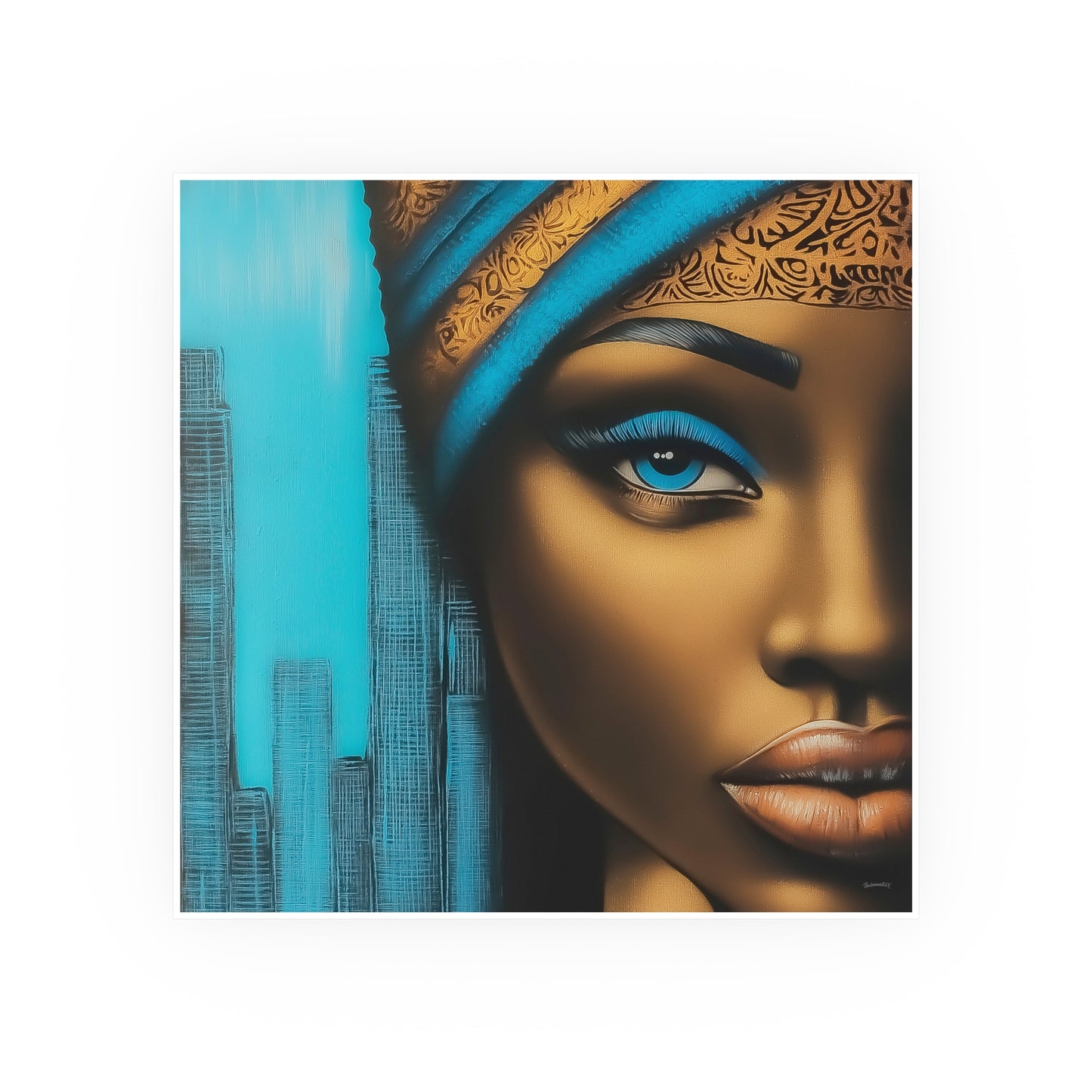 ThurmanatorX Art | Azure Pulse of the City | Aphrochrysalis | Satin Wall Art Print