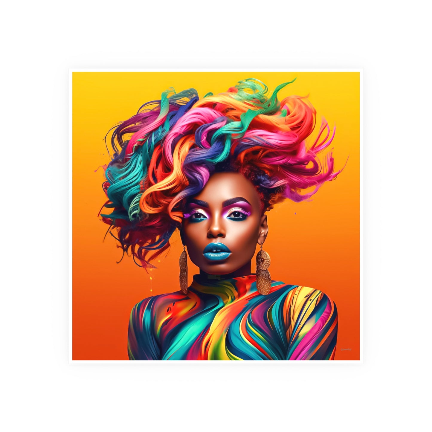 ThurmanatorX Art | Velvet Voltage Muse | Aphrochrysalis | Satin Wall Art Print