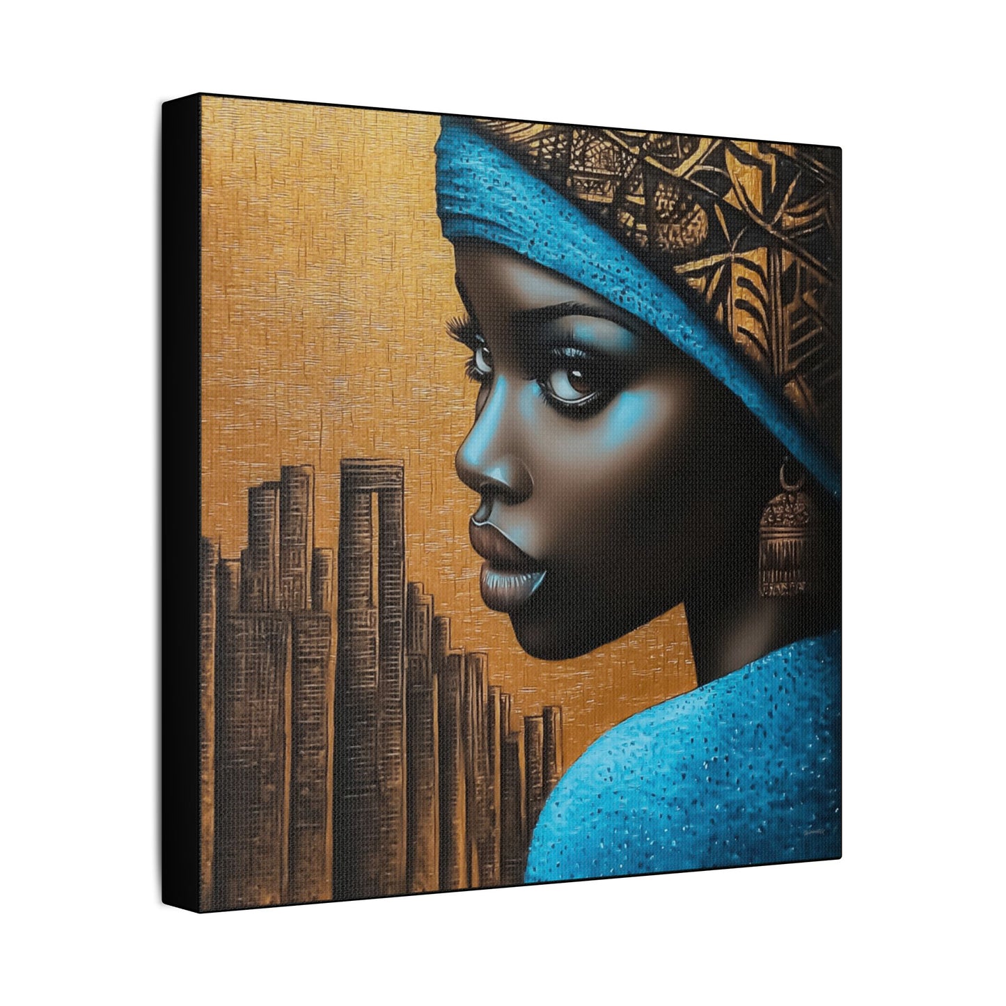 ThurmanatorX Art | Makeda in Gold Light | Aphrochrysalis | Satin Canvas Art Print