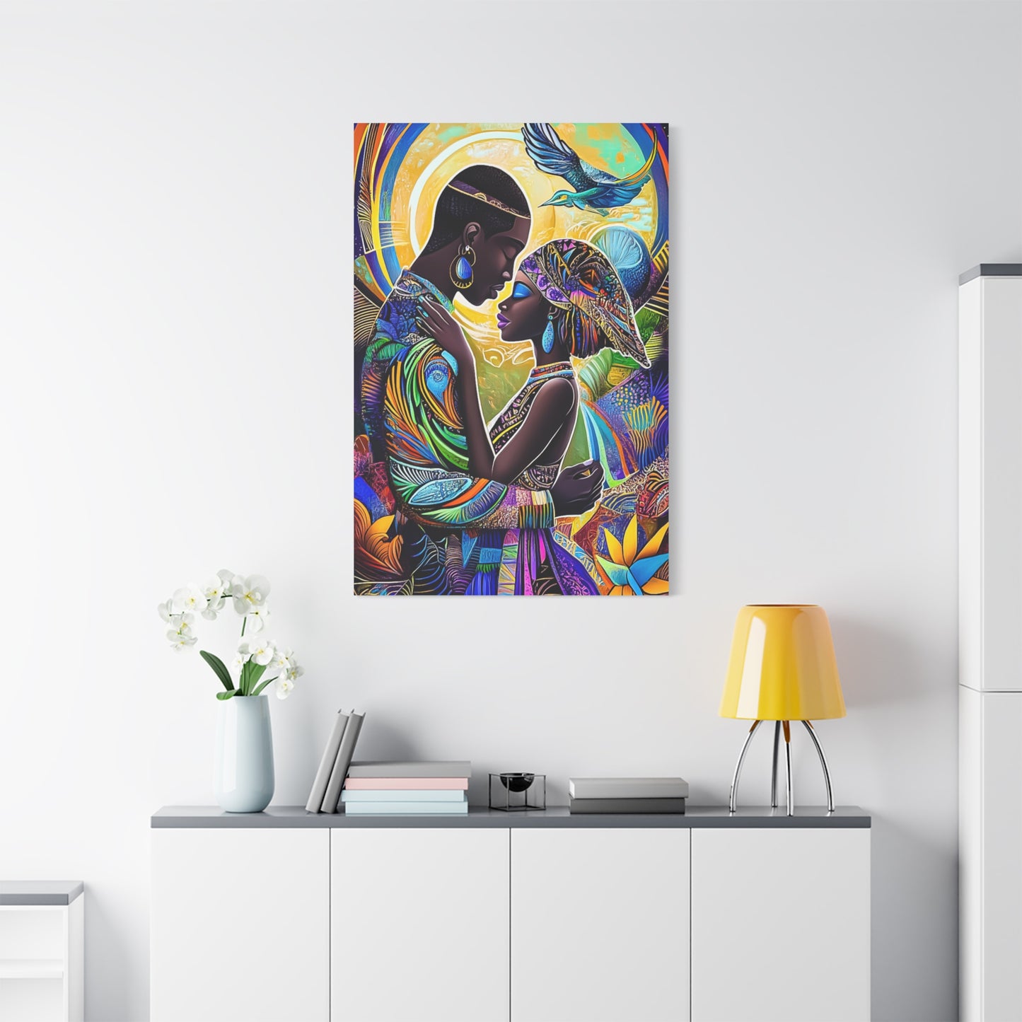 ThurmanatorX Art | Cosmic Roots, Golden Flow | Aphrochrysalis | Matte Canvas, Stretched, 1.25"