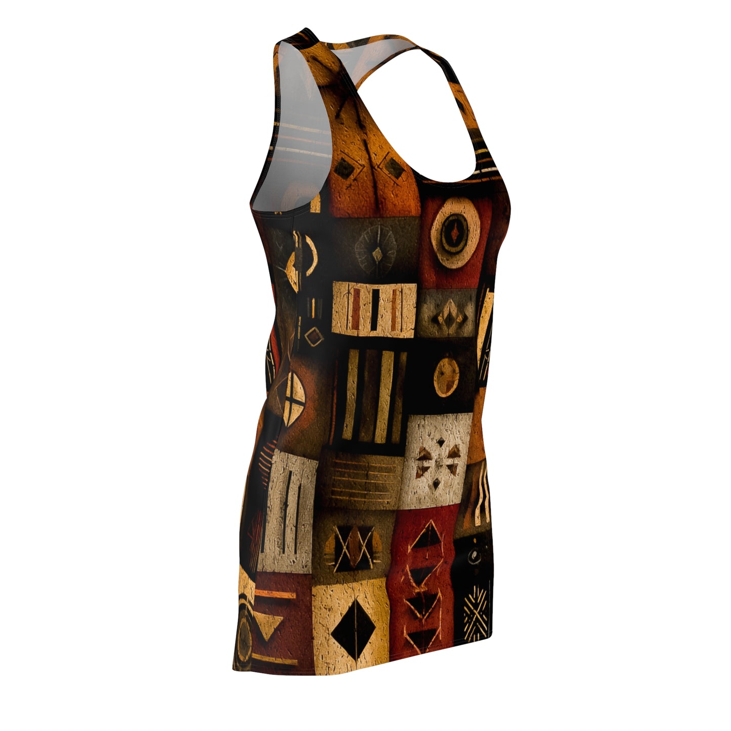 ThurmanatorX Art | Ankaraa AphroBoho Racerback Dress | Bohemian Summer Style • Artistic Casual Wear • Unique Gift for Women