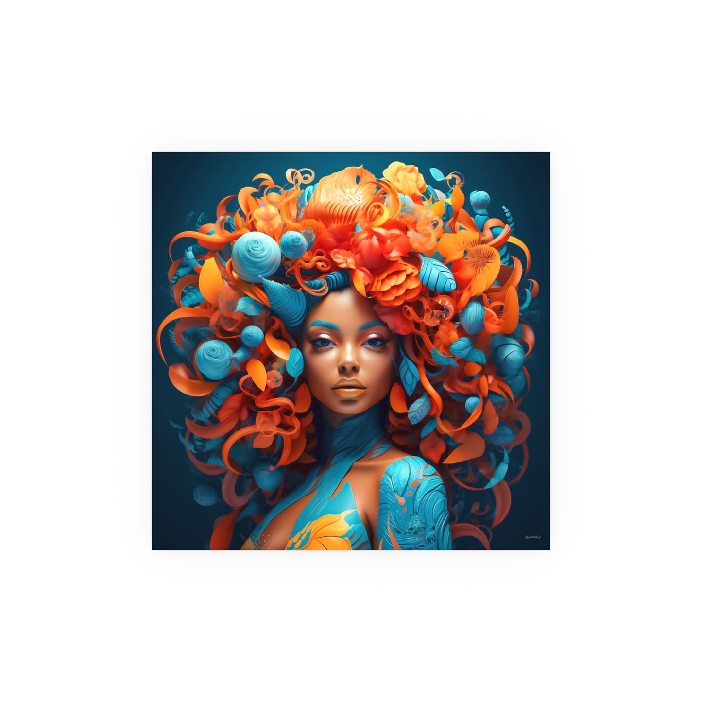 Vibrant Portrait Poster(Square) - Satin Wall Art Prints