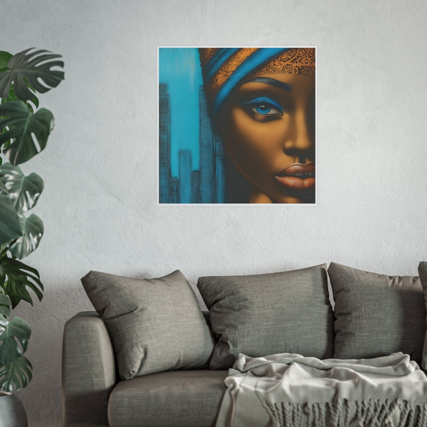 ThurmanatorX Art | Azure Pulse of the City | Aphrochrysalis | Satin Wall Art Print