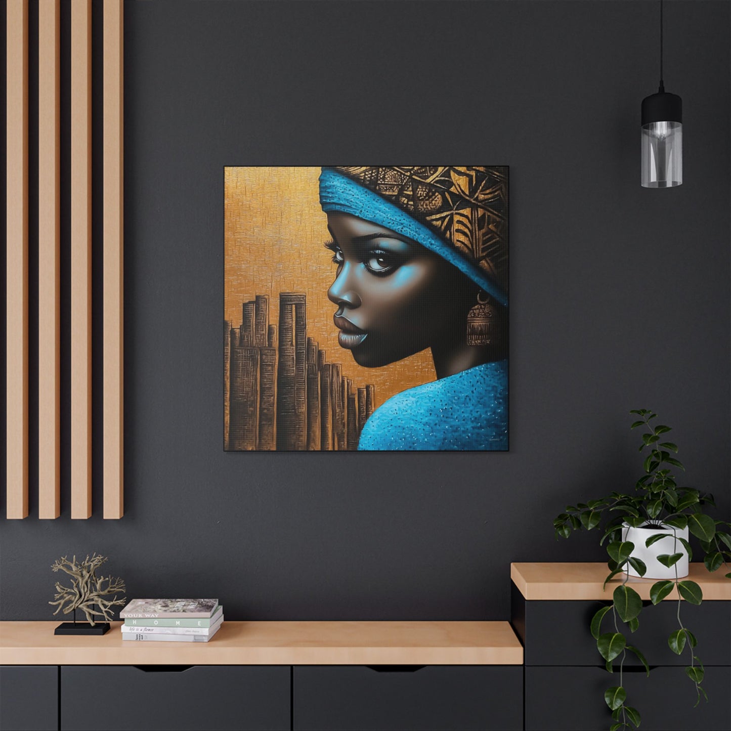 ThurmanatorX Art | Makeda in Gold Light | Aphrochrysalis | Satin Canvas Art Print