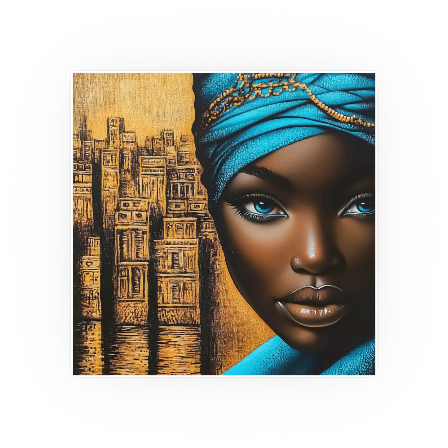 ThurmanatorX Art | Empress of Copper & Cobalt | Aphrochrysalis | Satin Wall Art Print