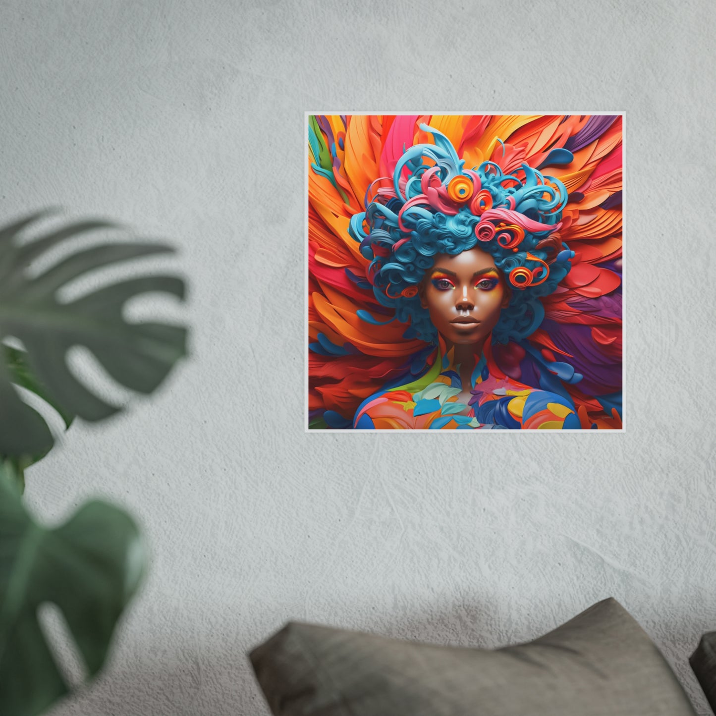ThurmanatorX Art | Bloomstorm Deity | Aphrochrysalis | Satin Wall Art Print