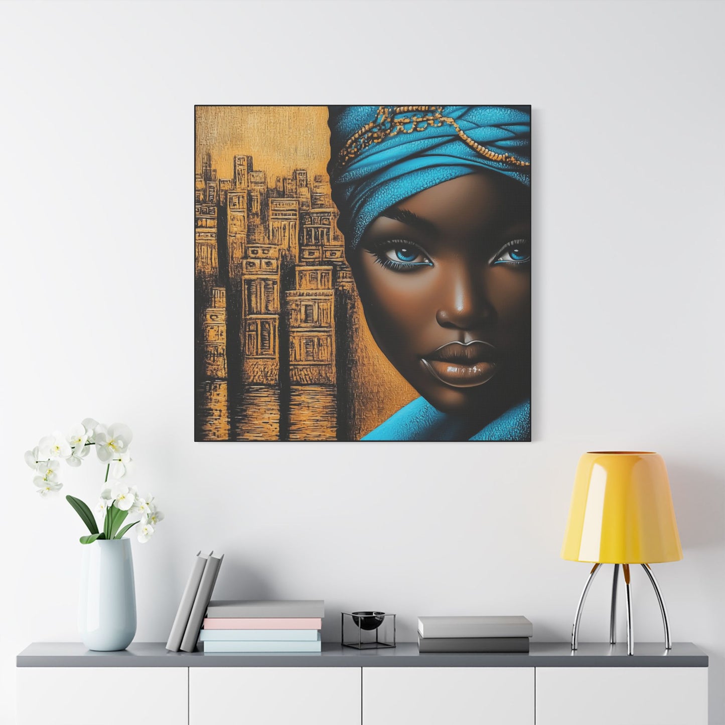 ThurmanatorX Art | Empress of Copper & Cobalt | Aphrochrysalis | Satin Canvas Art Print