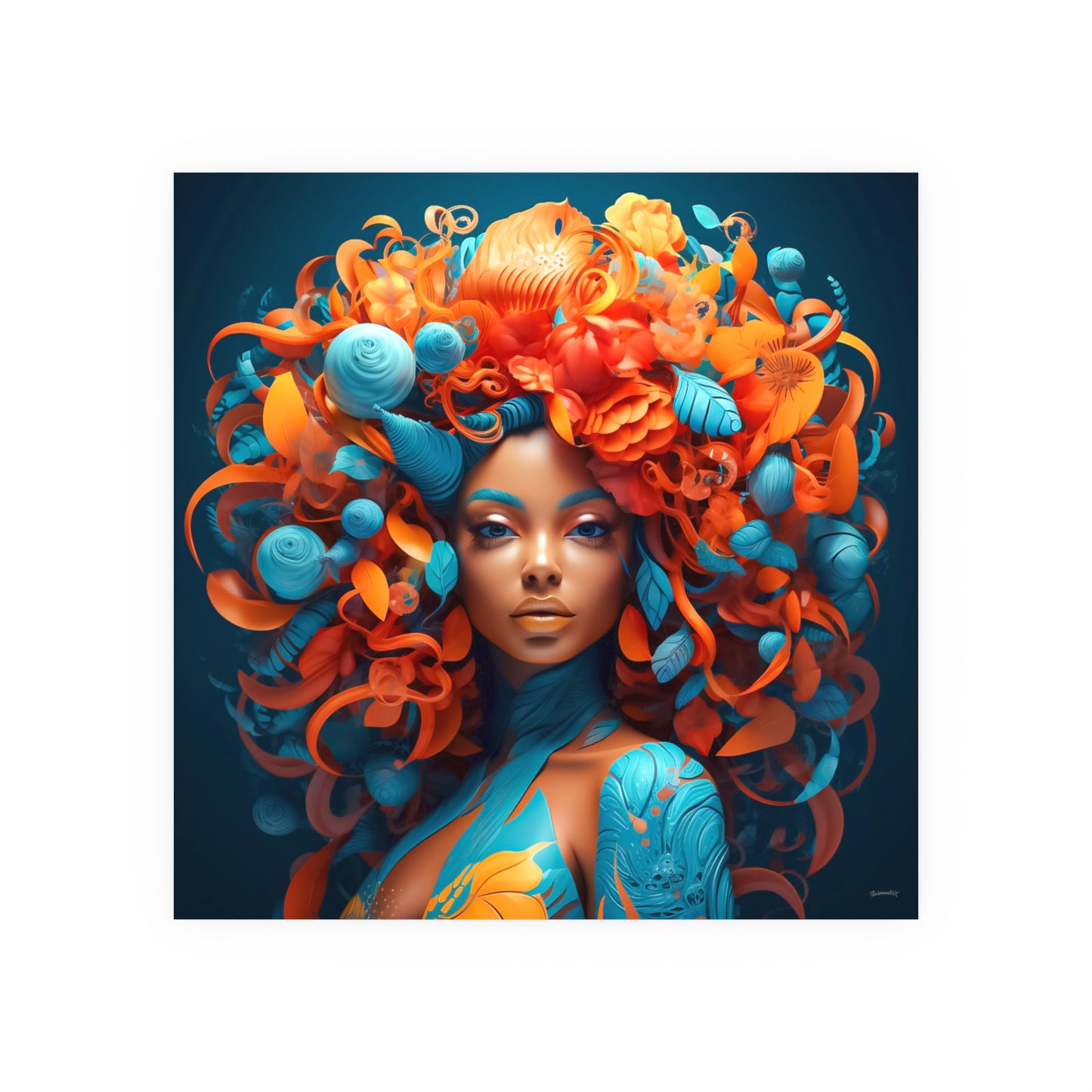 Vibrant Portrait Poster(Square) - Satin Wall Art Prints