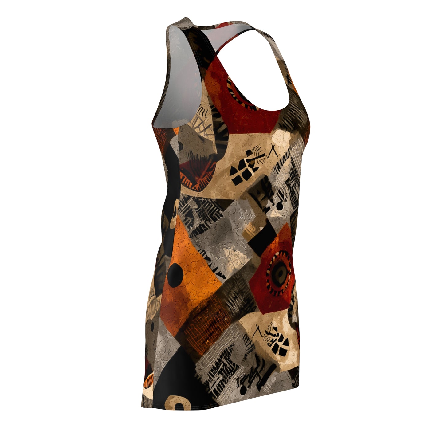 ThurmanatorX Art | Thalume AphroBoho Racerback Dress | Bohemian Summer Style • Artistic Casual Wear • Unique Gift for Women