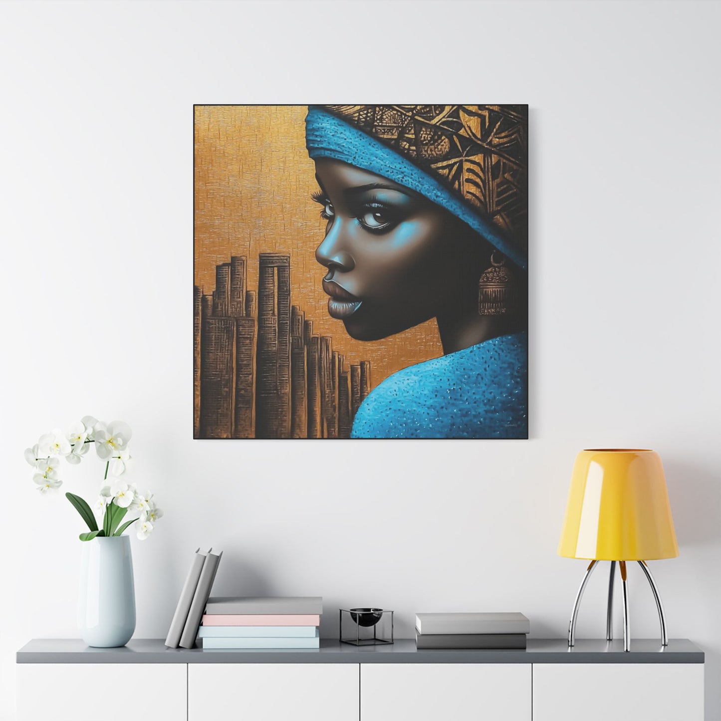 ThurmanatorX Art | Makeda in Gold Light | Aphrochrysalis | Satin Canvas Art Print