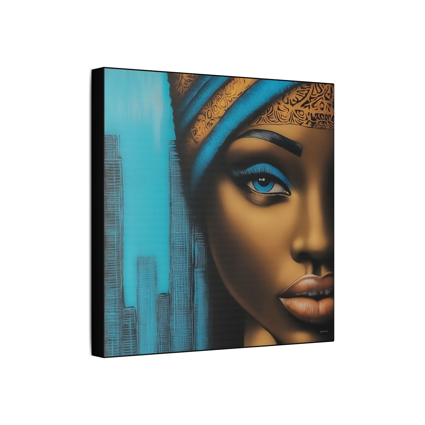 ThurmanatorX Art | Azure Pulse of the City | Aphrochrysalis | Satin Canvas Art Print