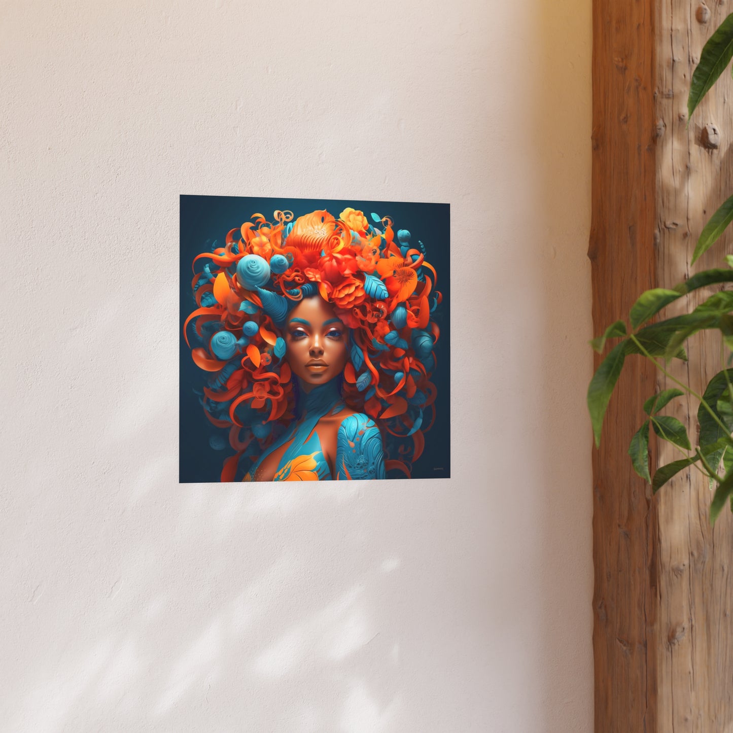 Vibrant Portrait Poster(Square) - Satin Wall Art Prints