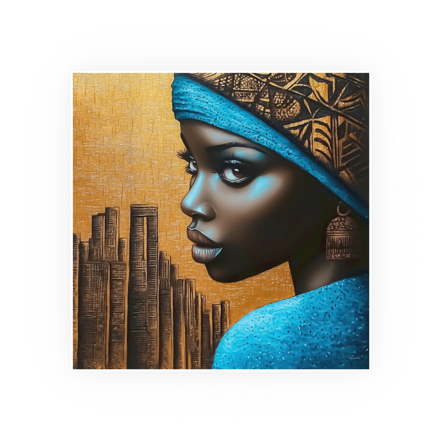 ThurmanatorX Art | Makeda in Gold Light | Aphrochrysalis | Satin Wall Art Print