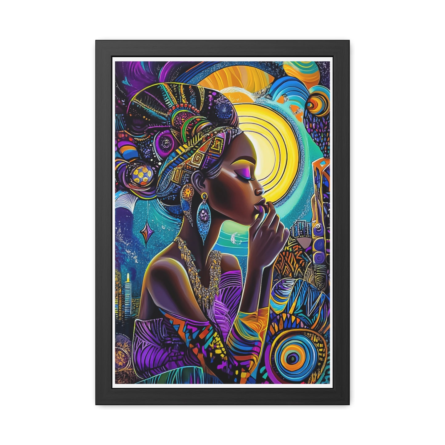 ThurmanatorX Art | Crowned in Nebulas | Aphrochrysalis | Framed Poster Print