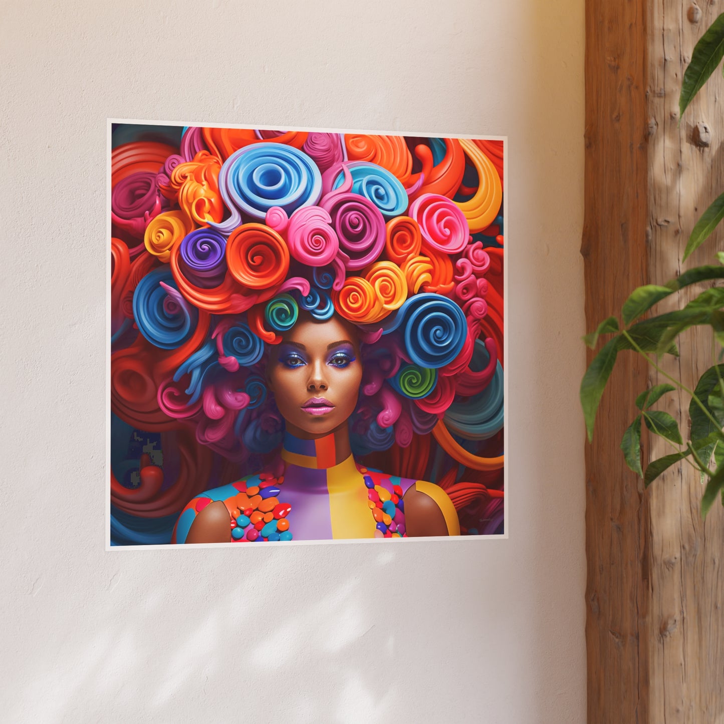 ThurmanatorX Art | Neon Crown Ascend | Aphrochrysalis | Satin Wall Art Print