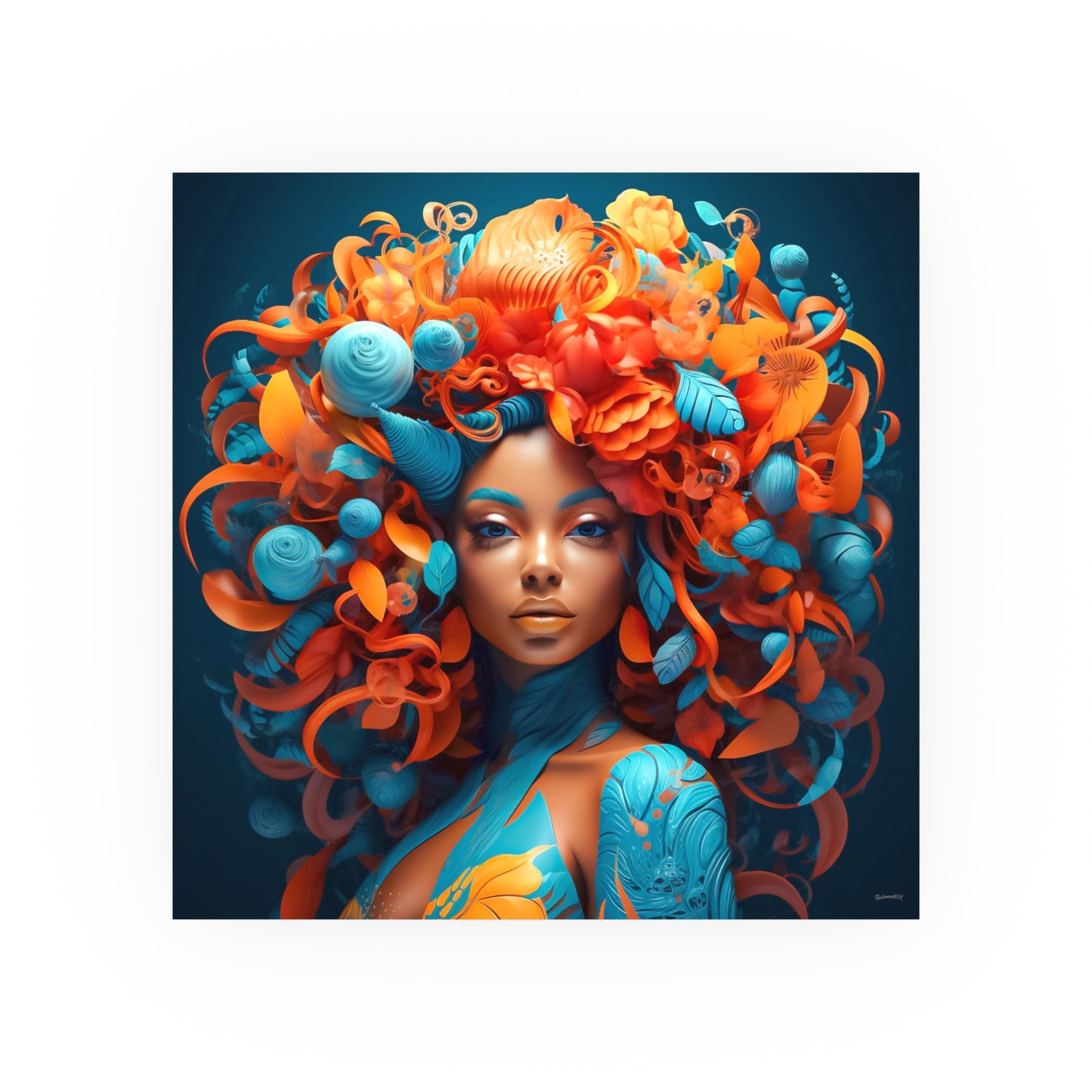 Vibrant Portrait Poster(Square) - Satin Wall Art Prints