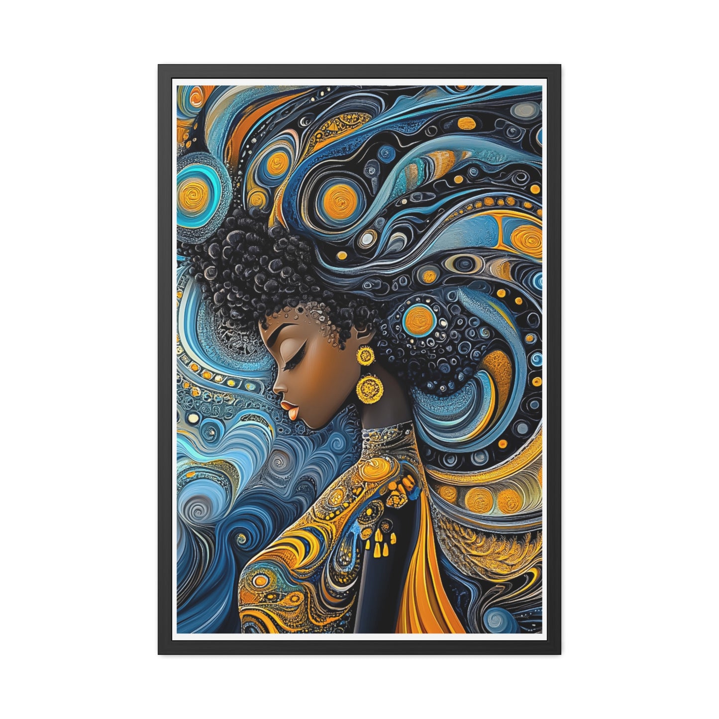 ThurmanatorX Art | The Alchemy of Her Thought | Aphrochrysalis | Framed Poster Print