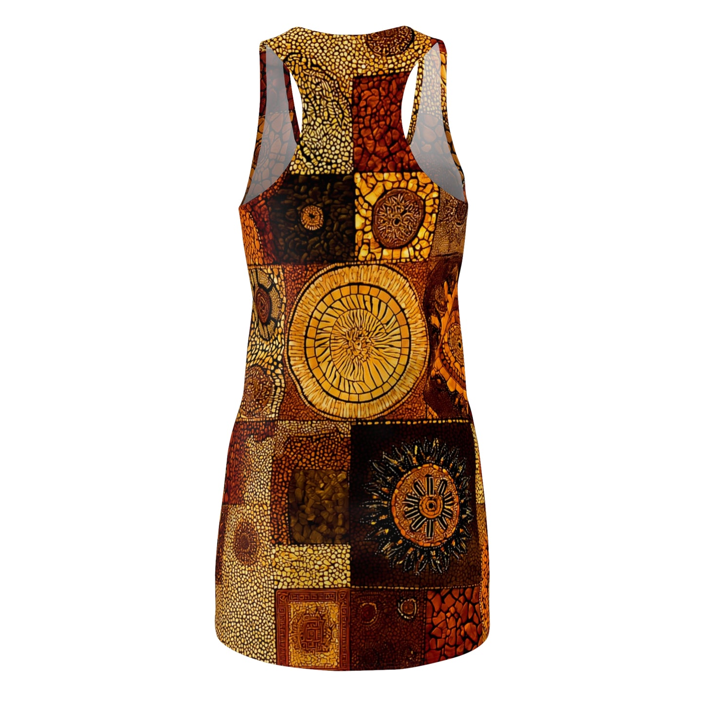 ThurmanatorX Art | Baziri AphroBoho Racerback Dress | Bohemian Summer Style • Artistic Casual Wear • Unique Gift for Women