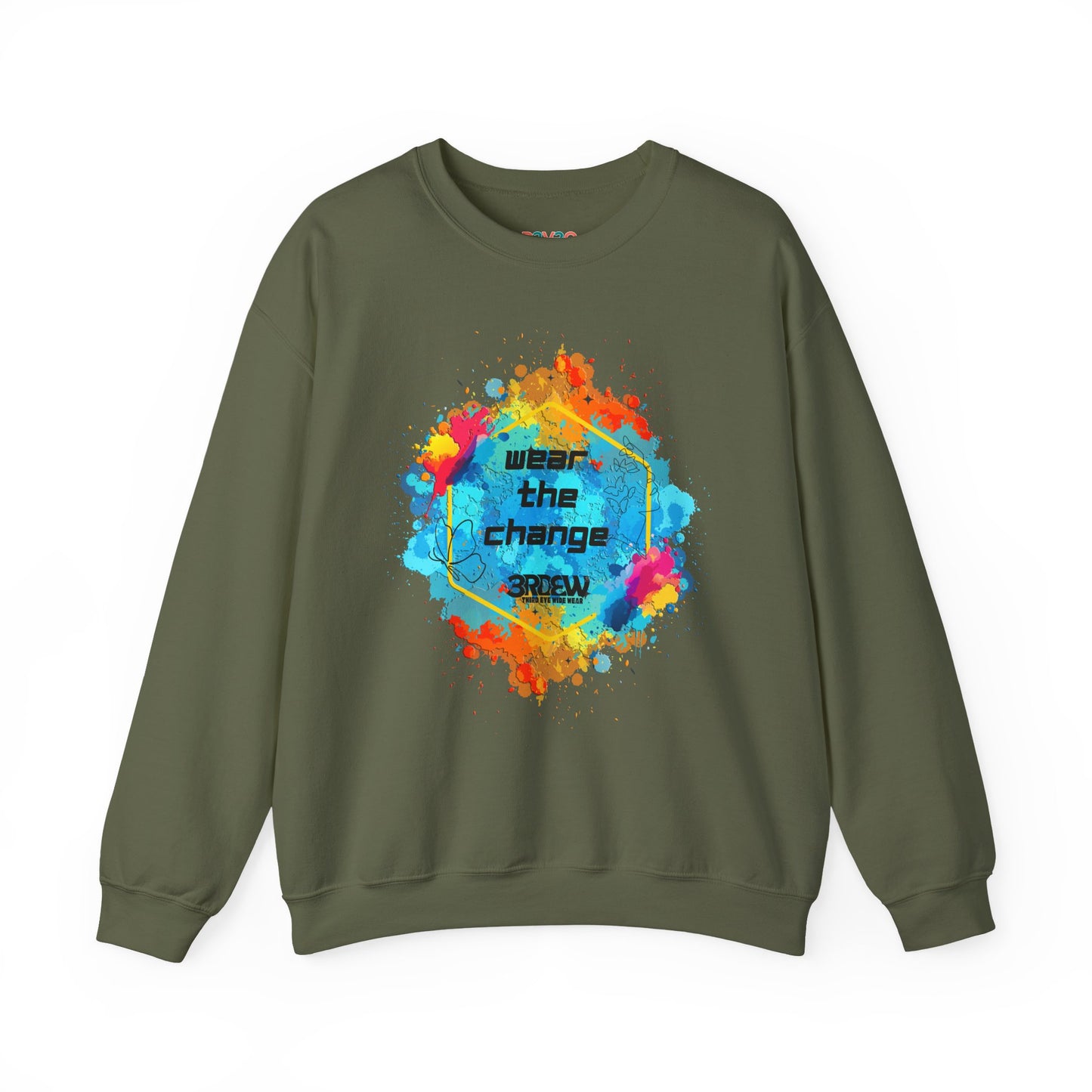3RDEW² | Wear the Change | Third Eye Wide Wear | Unisex Heavy Blend Crewneck Sweatshirt