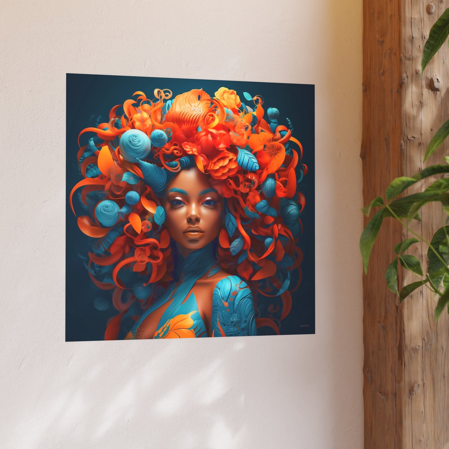 Vibrant Portrait Poster(Square) - Satin Wall Art Prints