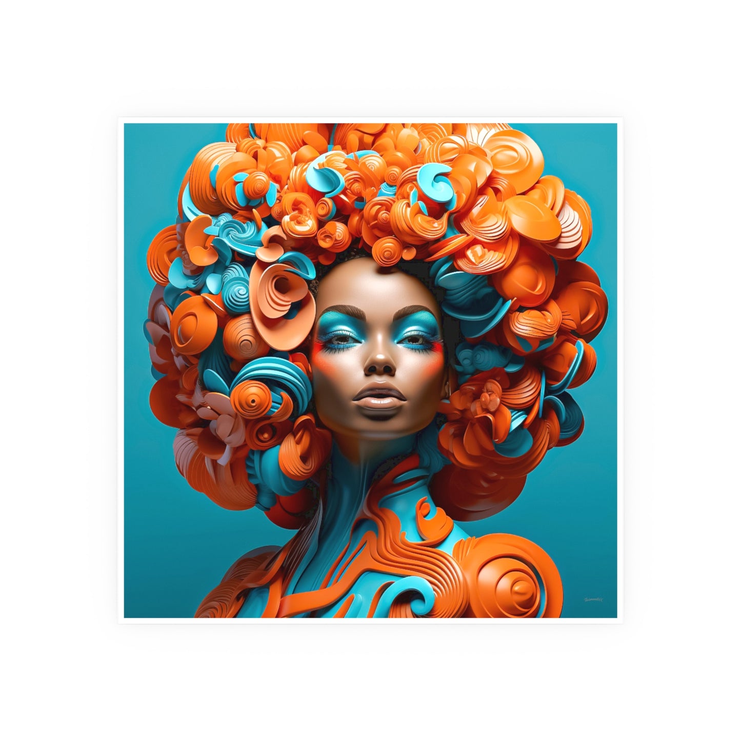 ThurmanatorX Art | Velvet Voltage Muse | Aphrochrysalis | Satin Wall Art Print