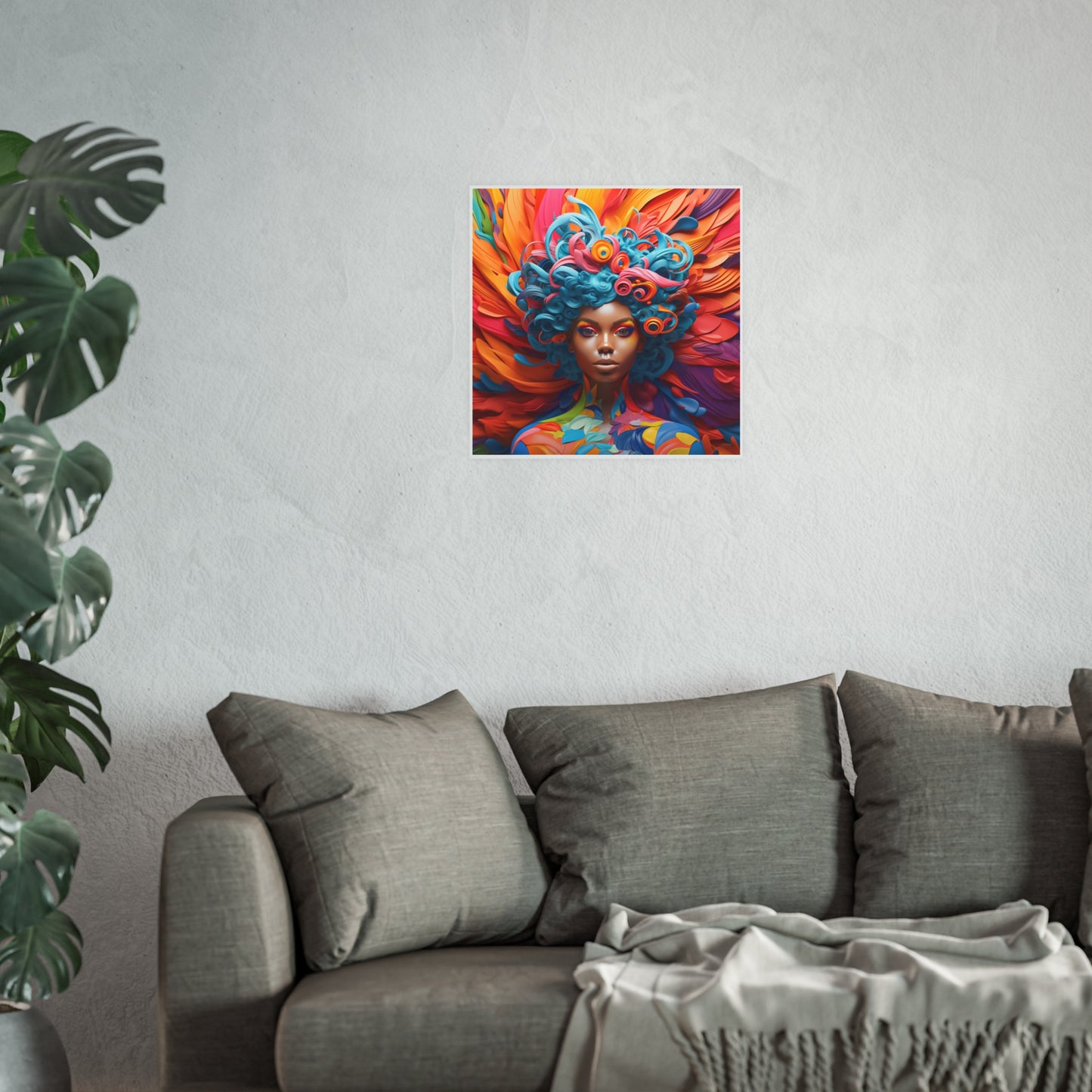 ThurmanatorX Art | Bloomstorm Deity | Aphrochrysalis | Satin Wall Art Print