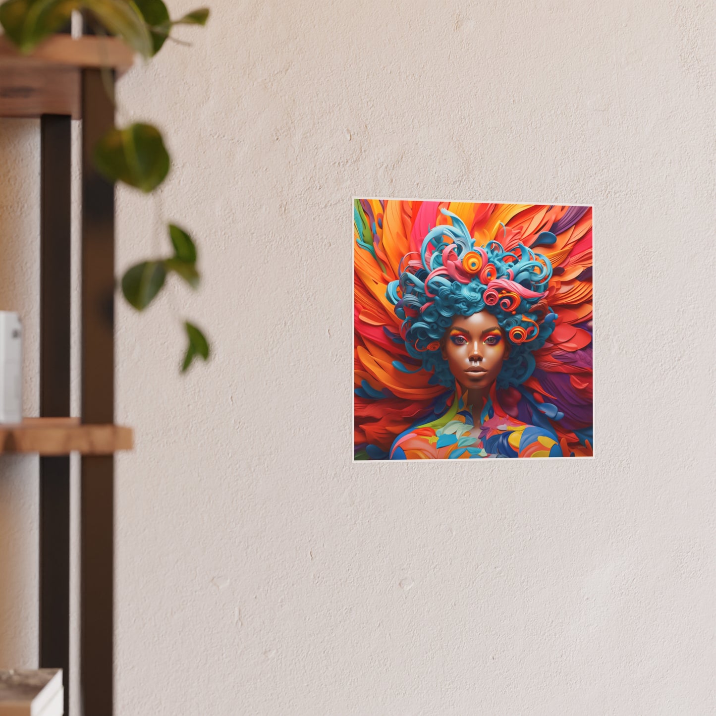 ThurmanatorX Art | Bloomstorm Deity | Aphrochrysalis | Satin Wall Art Print
