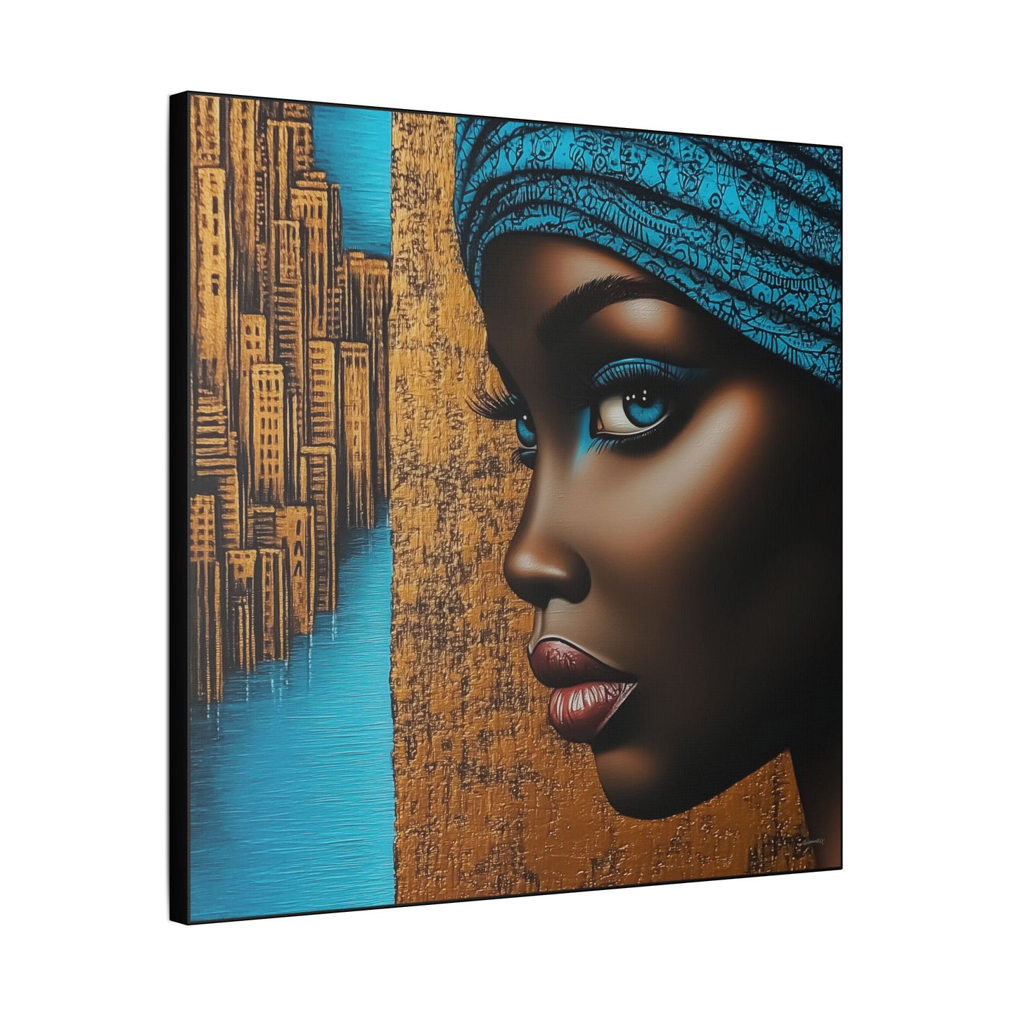 ThurmanatorX Art | Essence of Blue Reverie | Aphrochrysalis | Satin Canvas Art Print