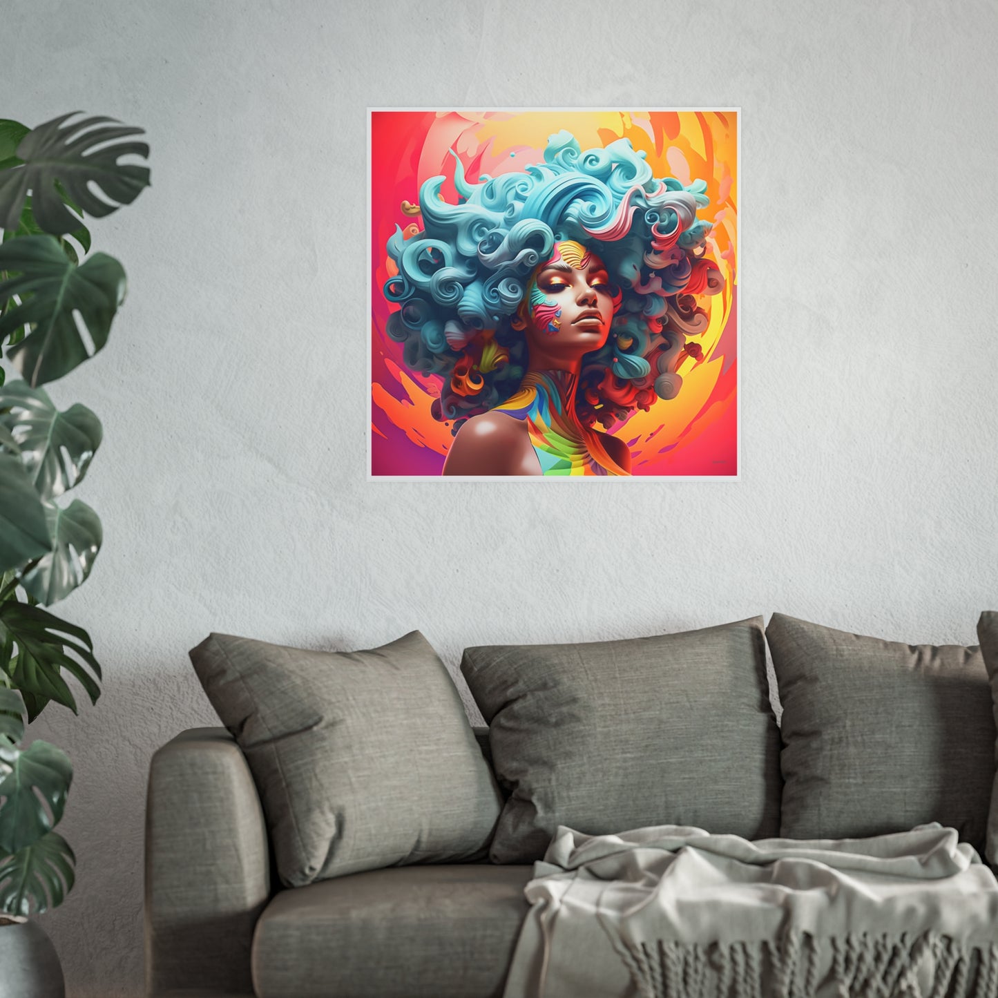 ThurmanatorX Art | Radiant Coil Ascension | Aphrochrysalis | Satin Wall Art Print