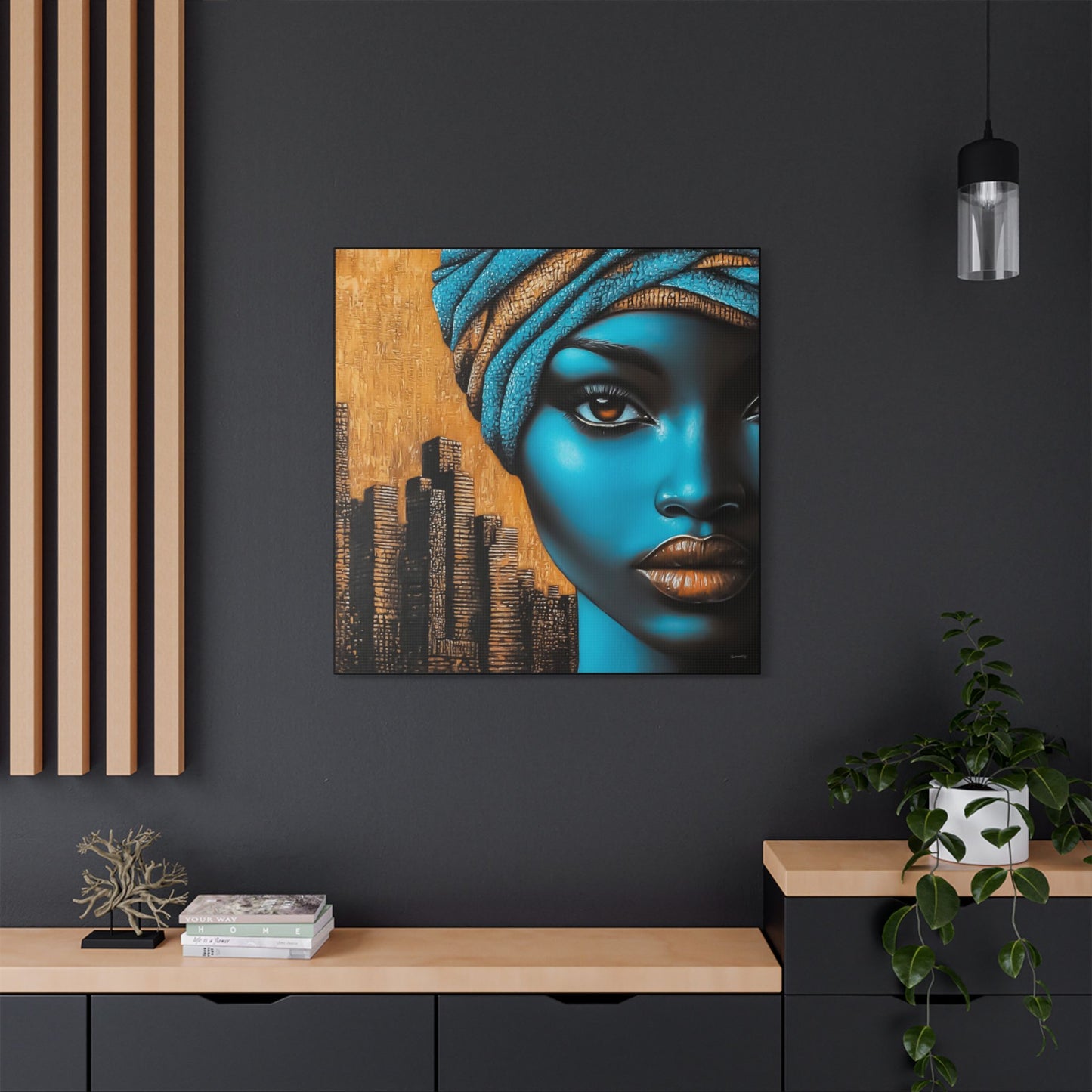 ThurmanatorX Art | Turban Queen 2099 | Aphrochrysalis | Satin Canvas Art Print