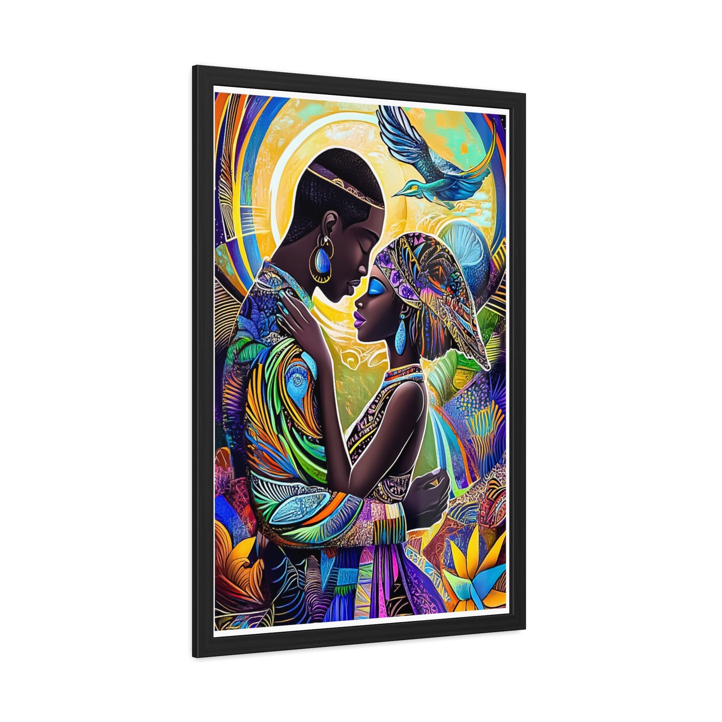 ThurmanatorX Art | Cosmic Roots, Golden Flow | Aphrochrysalis | Framed Poster Print
