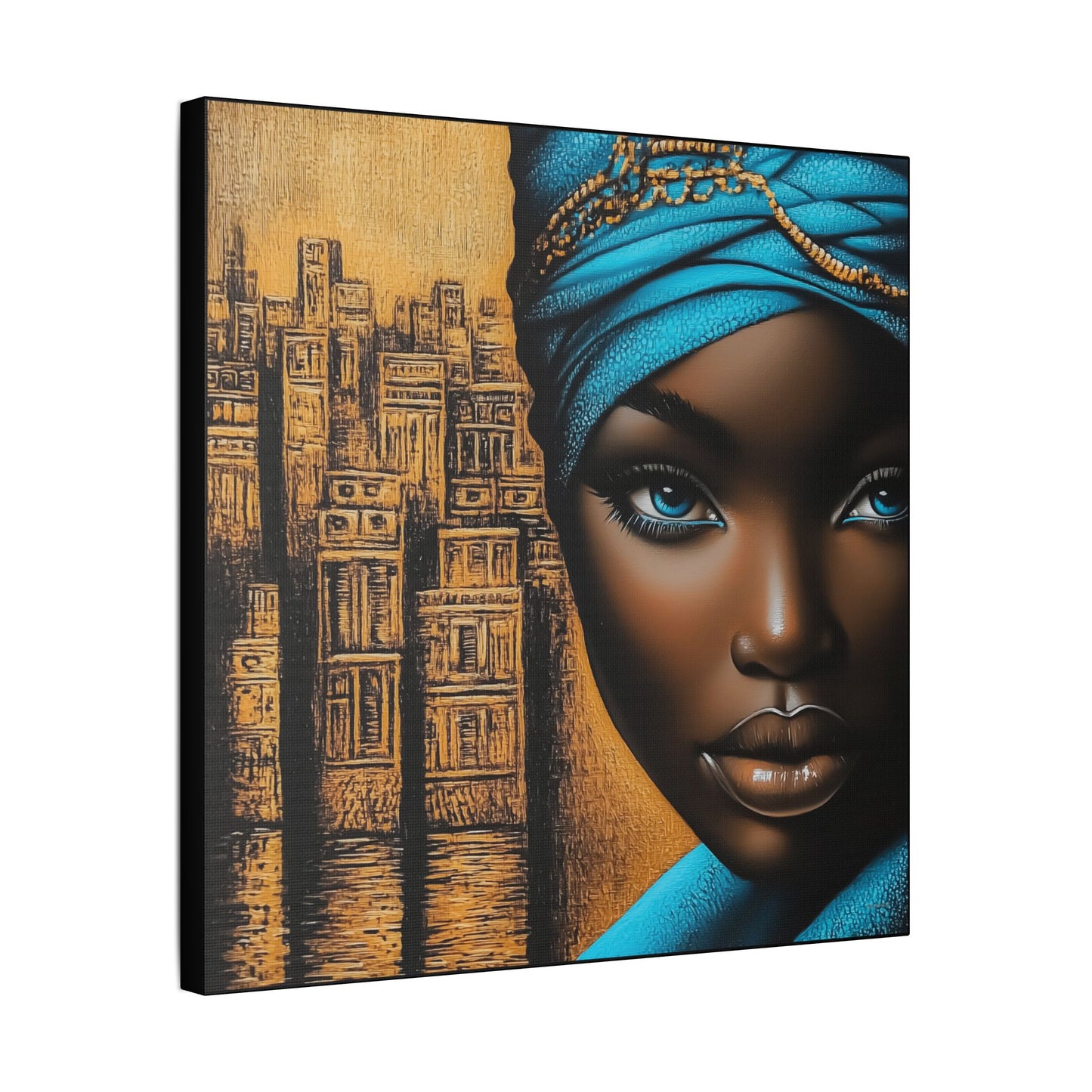 ThurmanatorX Art | Empress of Copper & Cobalt | Aphrochrysalis | Satin Canvas Art Print