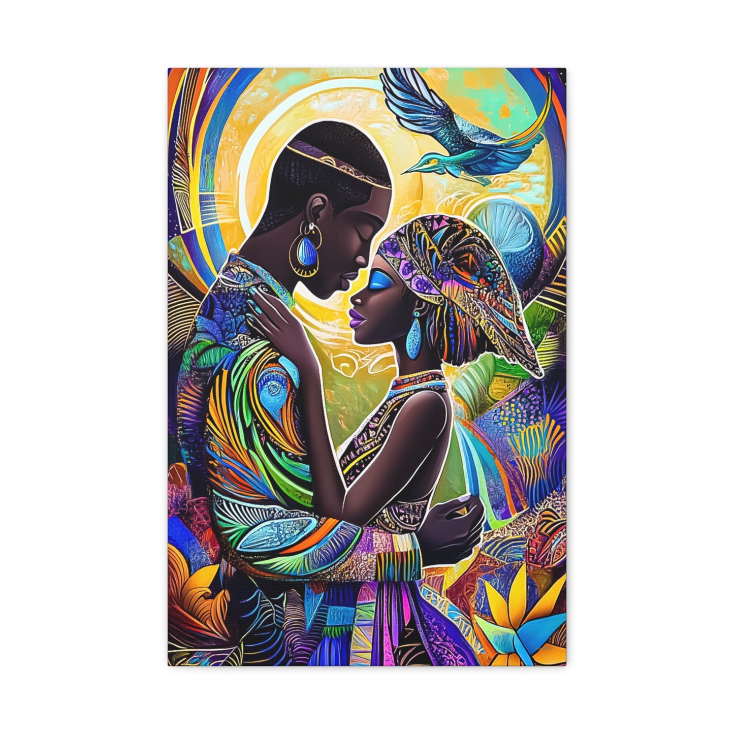 ThurmanatorX Art | Cosmic Roots, Golden Flow | Aphrochrysalis | Matte Canvas, Stretched, 1.25"