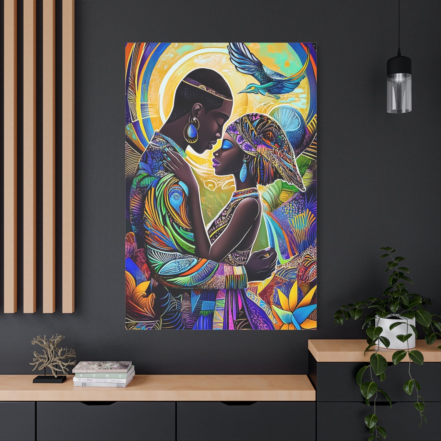 ThurmanatorX Art | Cosmic Roots, Golden Flow | Aphrochrysalis | Matte Canvas, Stretched, 1.25"