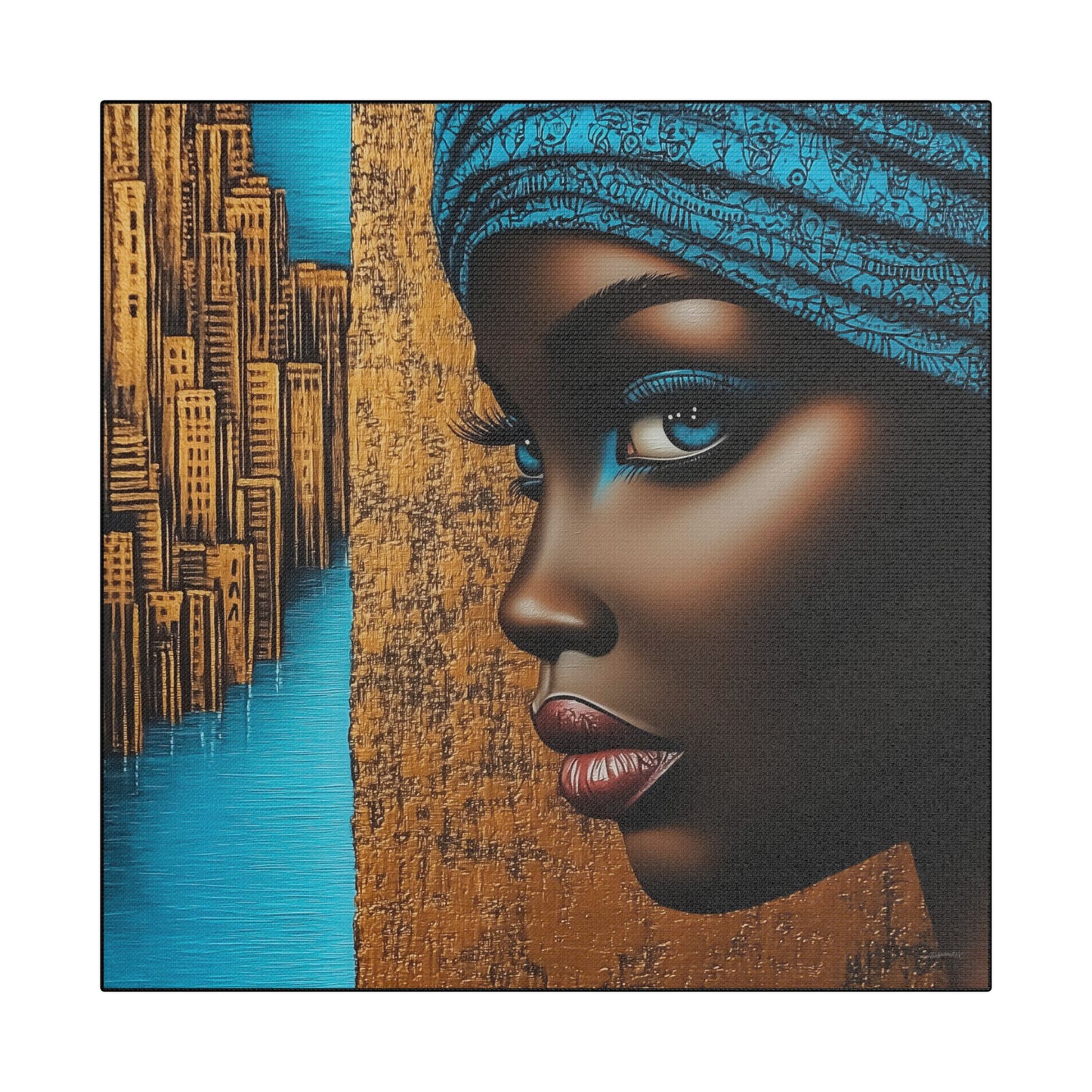 ThurmanatorX Art | Essence of Blue Reverie | Aphrochrysalis | Satin Canvas Art Print