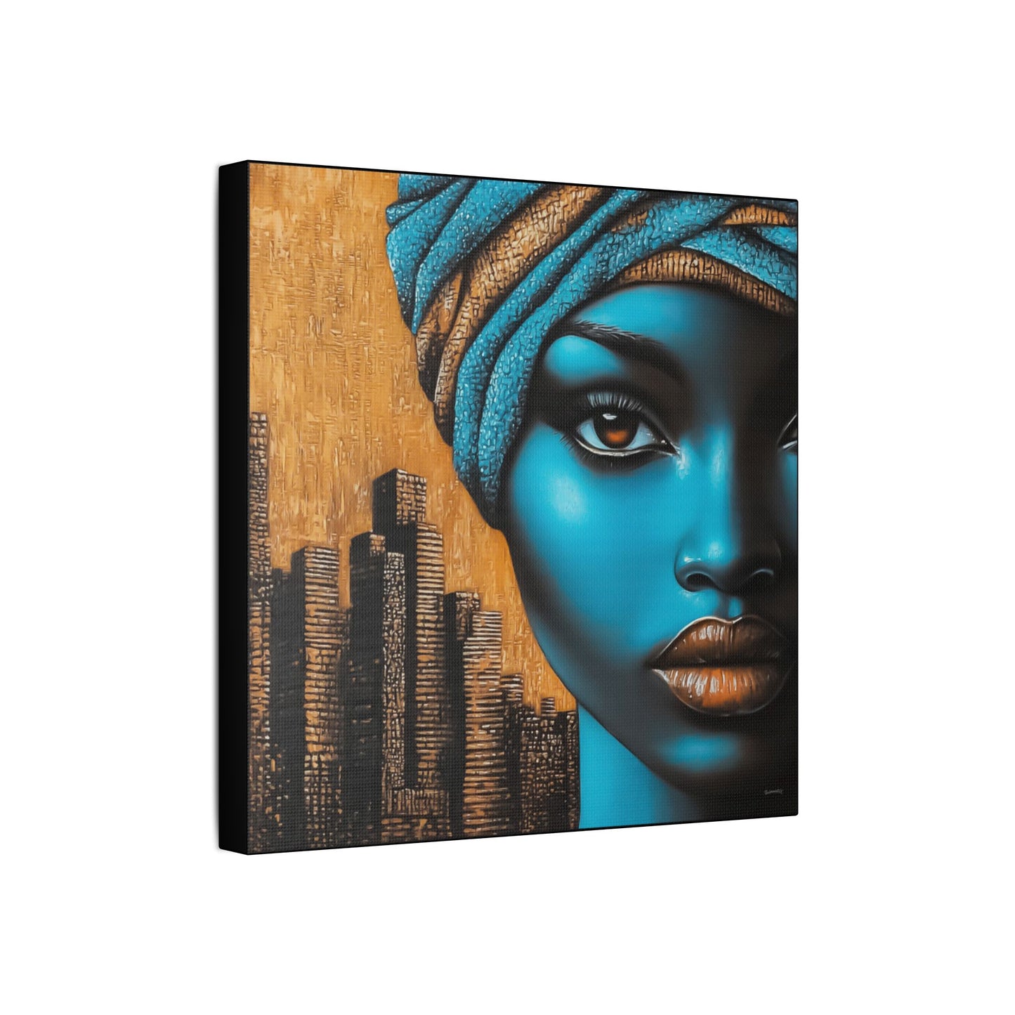 ThurmanatorX Art | Turban Queen 2099 | Aphrochrysalis | Satin Canvas Art Print