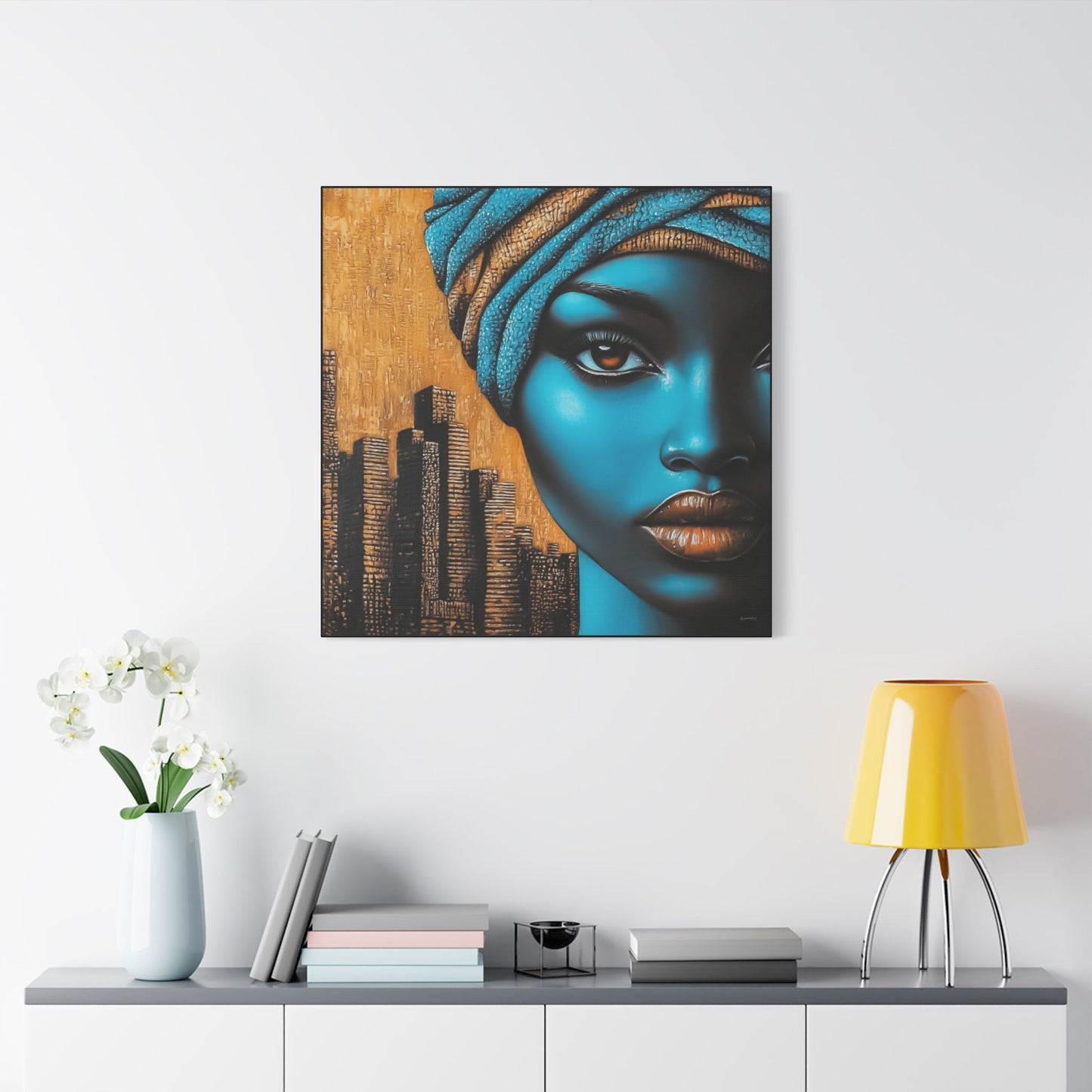 ThurmanatorX Art | Turban Queen 2099 | Aphrochrysalis | Satin Canvas Art Print
