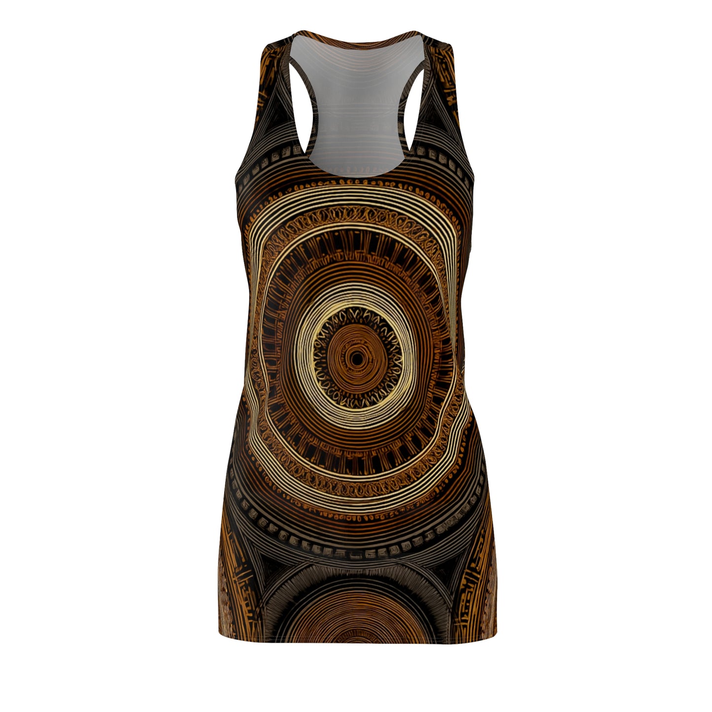 ThurmanatorX Art | Vintari AphroBoho Racerback Dress | Bohemian Summer Style • Artistic Casual Wear • Unique Gift for Women