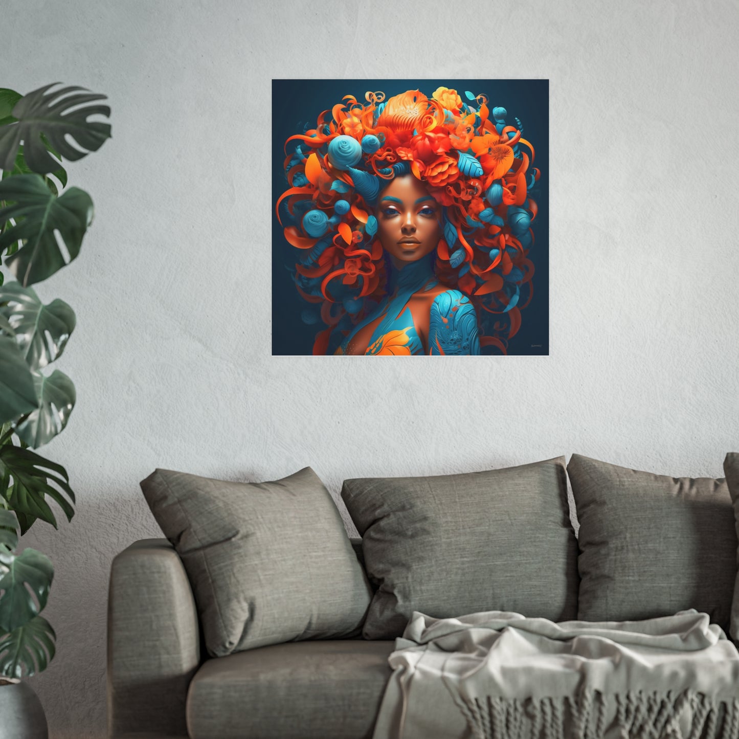 Vibrant Portrait Poster(Square) - Satin Wall Art Prints