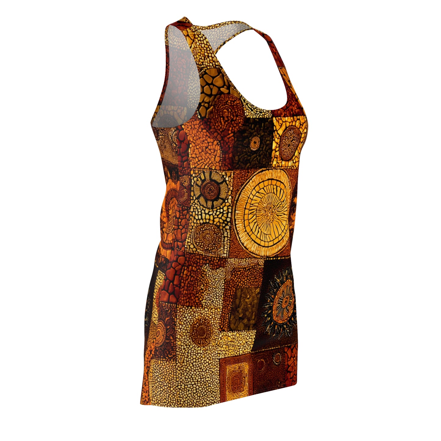 ThurmanatorX Art | Baziri AphroBoho Racerback Dress | Bohemian Summer Style • Artistic Casual Wear • Unique Gift for Women