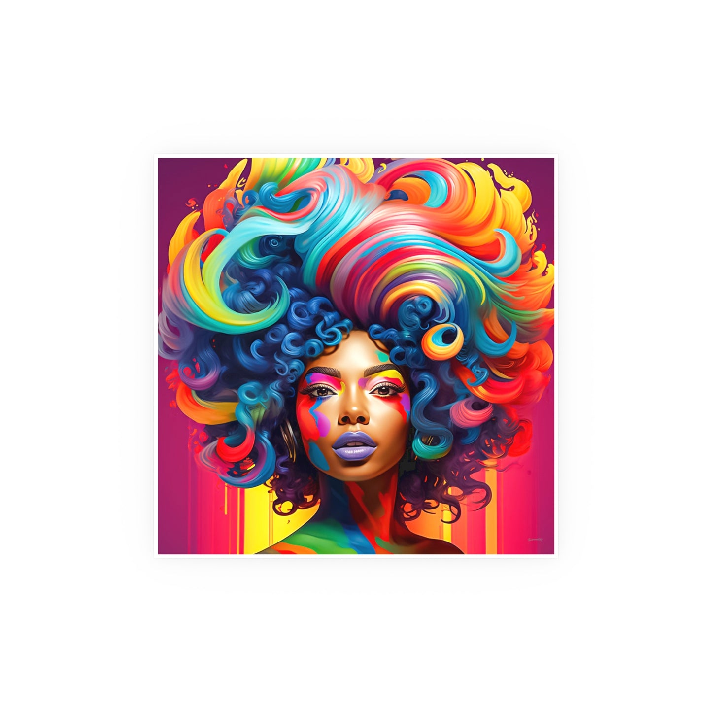 ThurmanatorX Art | Chromawave Siren | Aphrochrysalis | Satin Wall Art Print