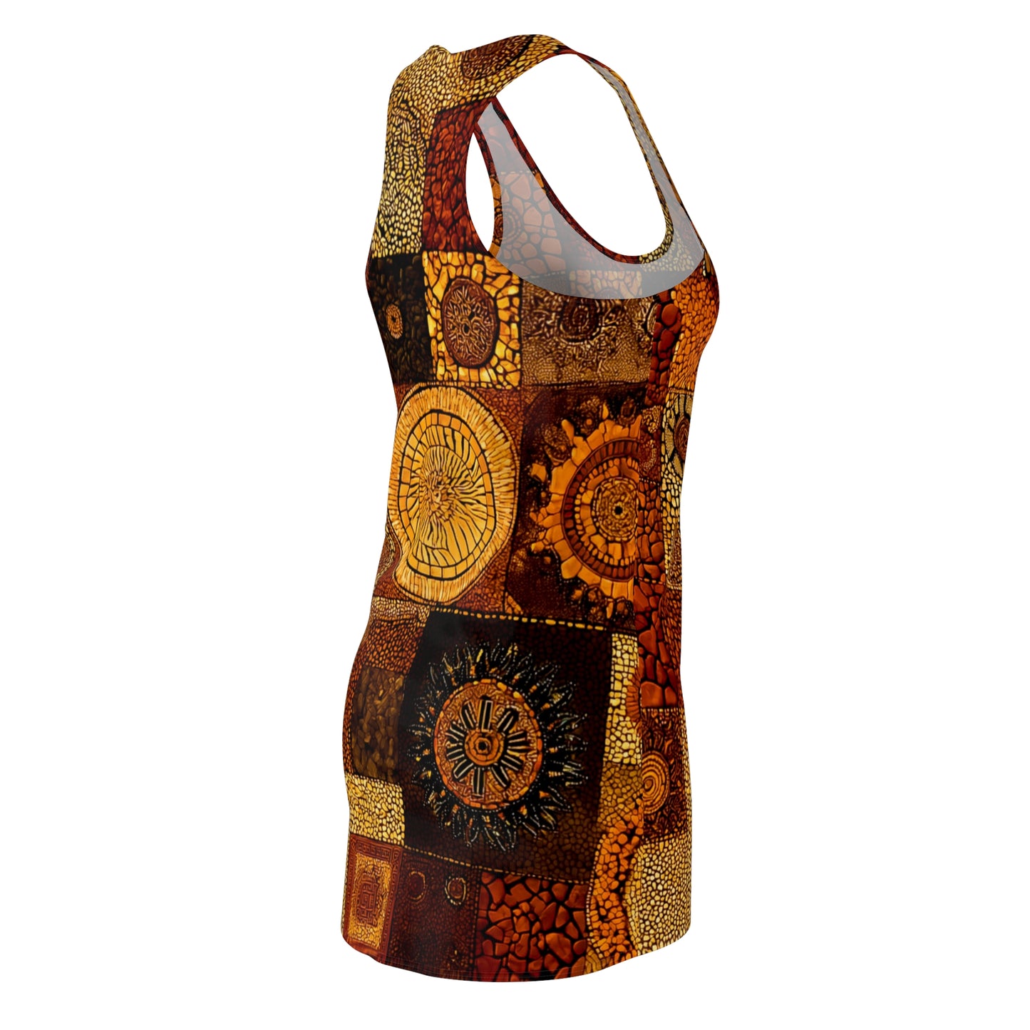 ThurmanatorX Art | Baziri AphroBoho Racerback Dress | Bohemian Summer Style • Artistic Casual Wear • Unique Gift for Women