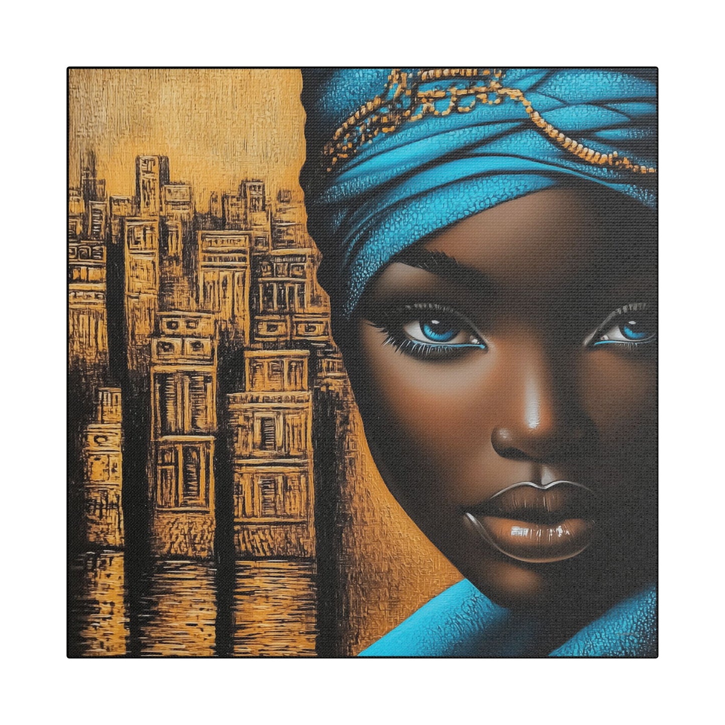 ThurmanatorX Art | Empress of Copper & Cobalt | Aphrochrysalis | Satin Canvas Art Print