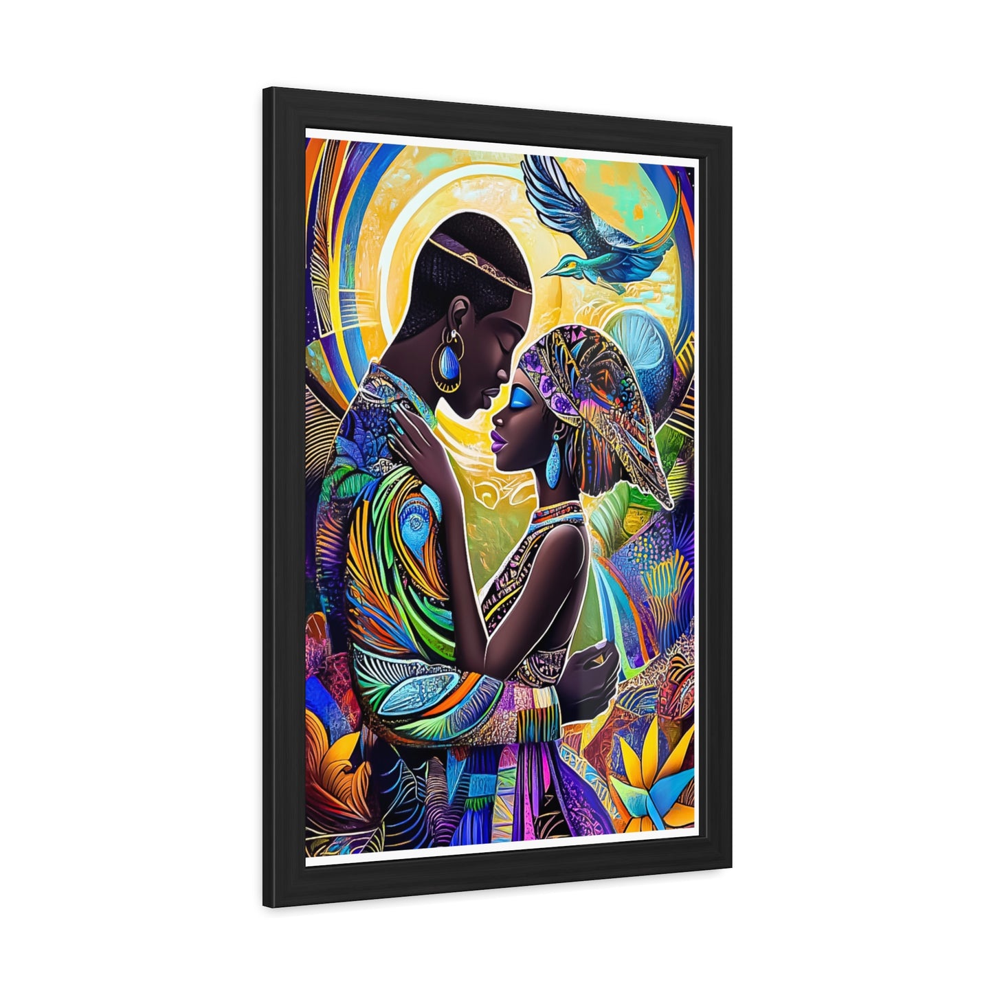 ThurmanatorX Art | Cosmic Roots, Golden Flow | Aphrochrysalis | Framed Poster Print