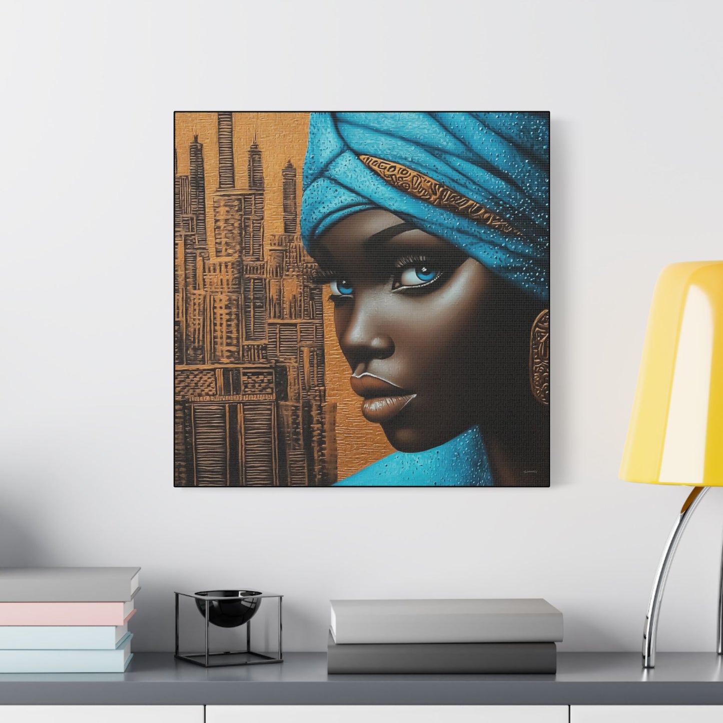 ThurmanatorX Art | Neon Dust & Indigo Flame | Aphrochrysalis | Satin Canvas Art Print