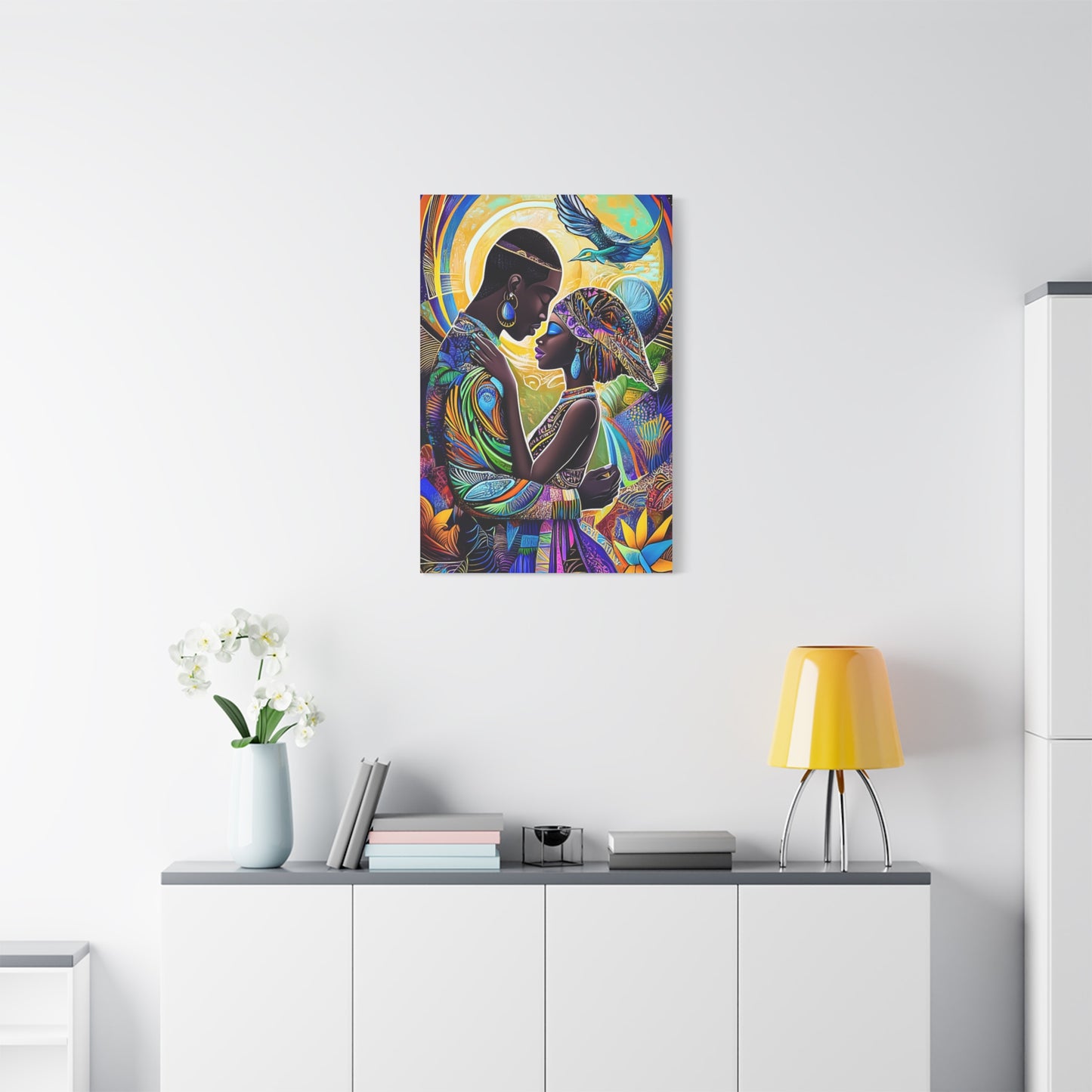 ThurmanatorX Art | Cosmic Roots, Golden Flow | Aphrochrysalis | Matte Canvas, Stretched, 1.25"