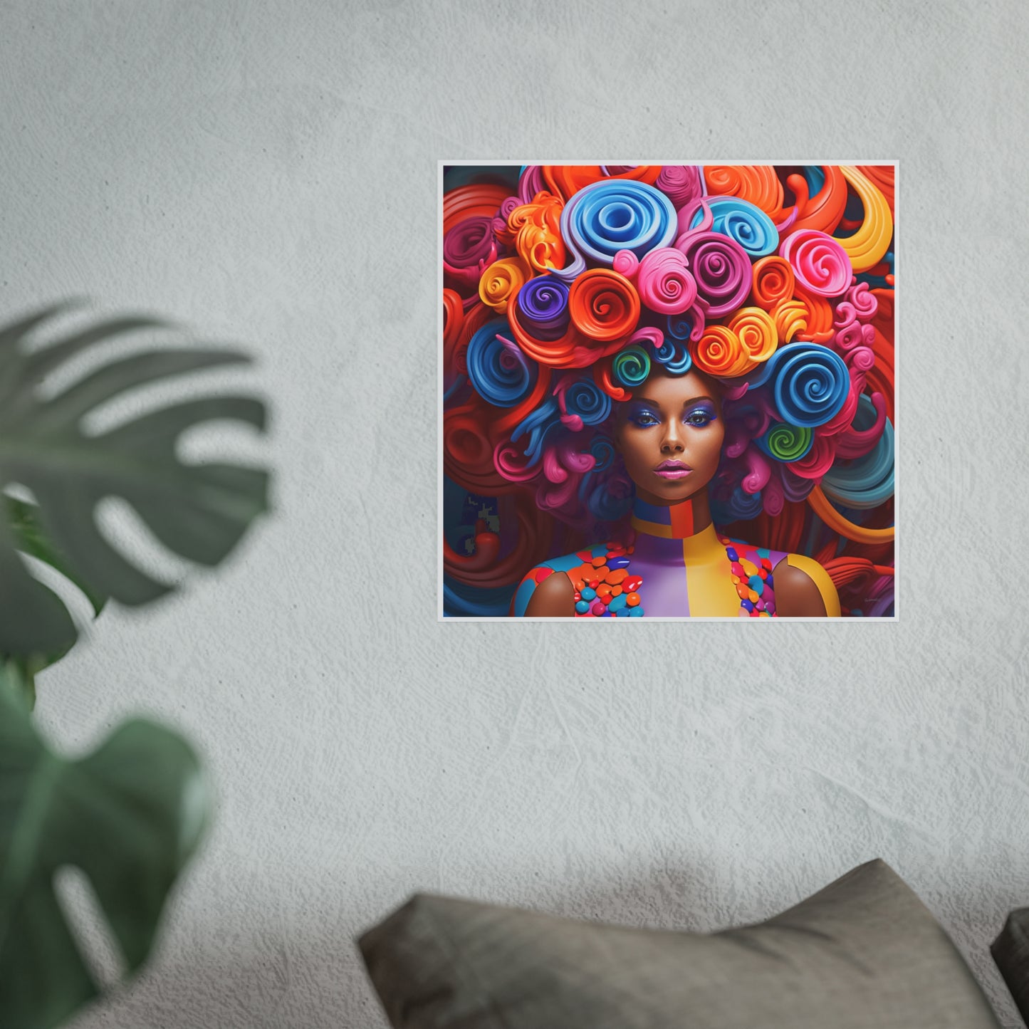 ThurmanatorX Art | Neon Crown Ascend | Aphrochrysalis | Satin Wall Art Print