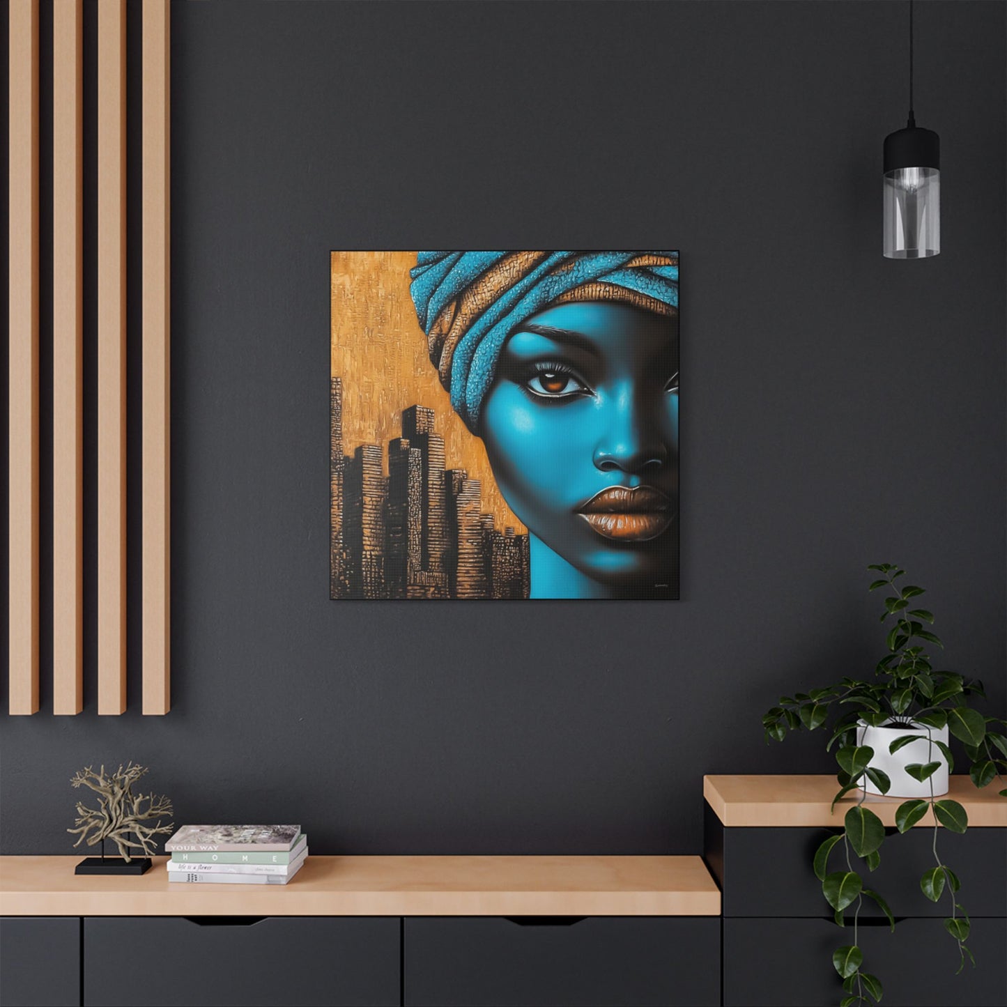 ThurmanatorX Art | Turban Queen 2099 | Aphrochrysalis | Satin Canvas Art Print